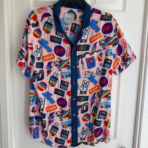 Vintage-Inspired Trinity Collective Pride Shirt W/ Colorful LGBTQ+ Graphics Butt